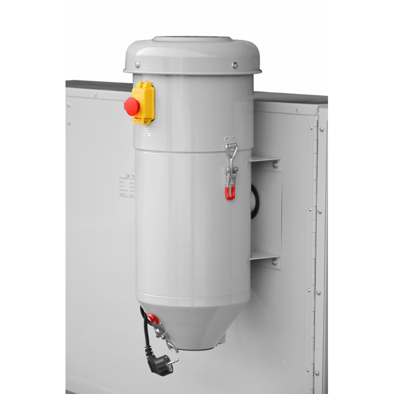 Jateadora com cabine de 350 L – abertura superior, para perfis KDP350TOPPLUS + sistema de exaustão DC15