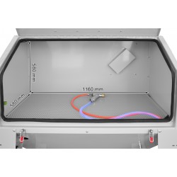 Máquina de jato de areia com cabina de 420 L - abertura superior KDP420 + sistema de exaustão DC15