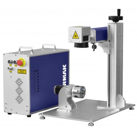 Máquina de marcação a laser LF 20W 200 x 200 mm com suporte giratório