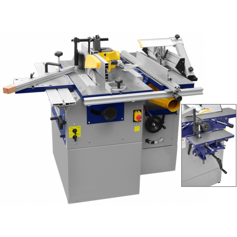 Máquina multifuncional CORMAK CM250 4 em 1: serra, plaina, espessadora e fresadora, 400 V