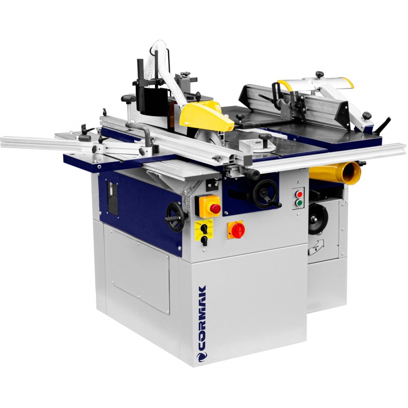 Máquina multifuncional CORMAK CM250 4 em 1: serra, plaina, espessadora e fresadora, 400 V