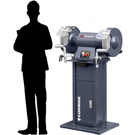 Lixadeira industrial de dois discos CORMAK M300S com base
