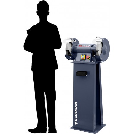 Lixadeira industrial de dois discos CORMAK M250S com base