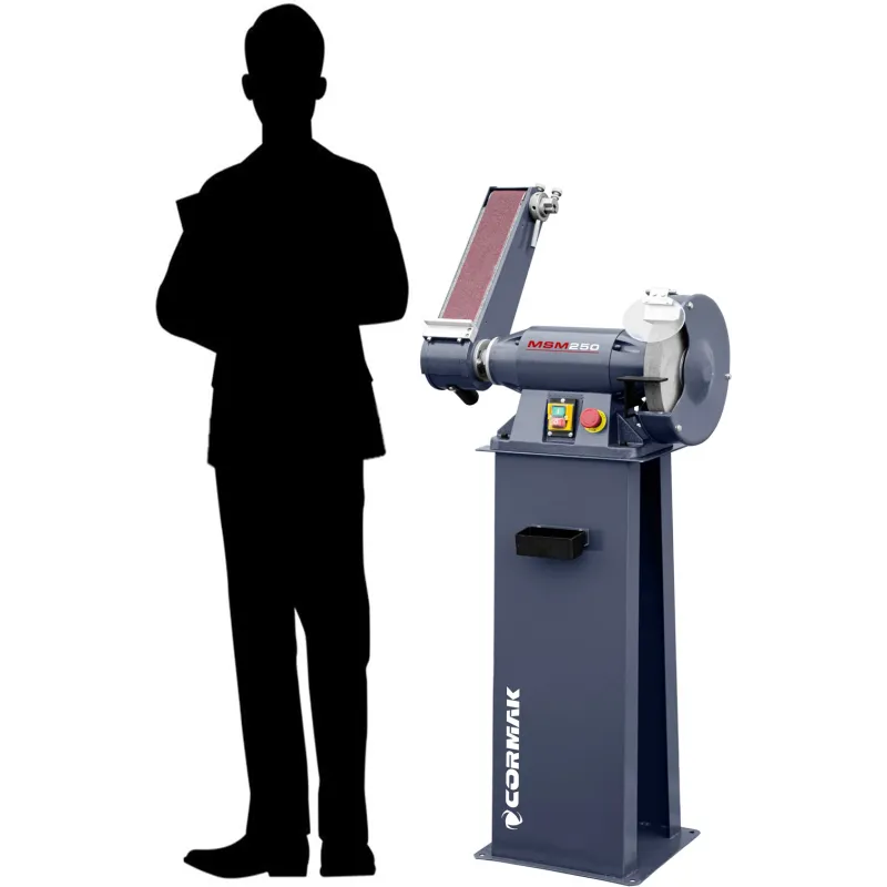 Lixadeira industrial multifuncional de cinta e disco CORMAK MSM250 com base