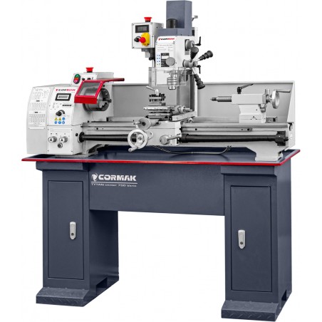 Torno-fresadora CORMAK TYTAN Center 750 Vario + lâminas + broca rotativa