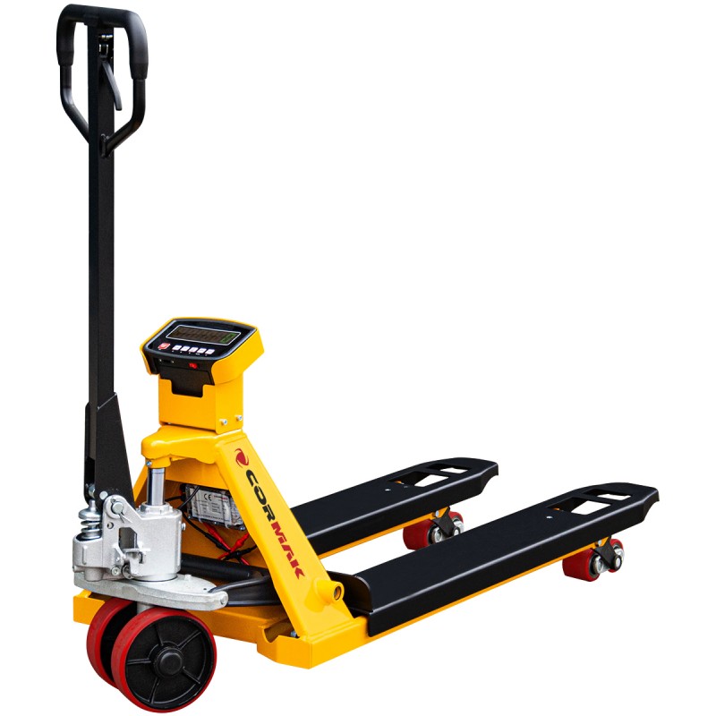 Empilhador de paletes com balança eletrónica CORMAK SP2500E (capacidade de carga de 2500 kg)