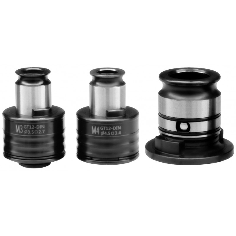 Oprawki do gwintowania M3, M4 + redukcja GT24 - GT12