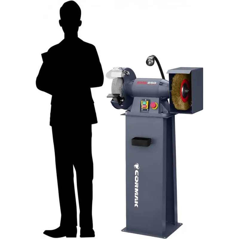Lixadeira industrial multifuncional de disco e escova CORMAK BMS250 com base