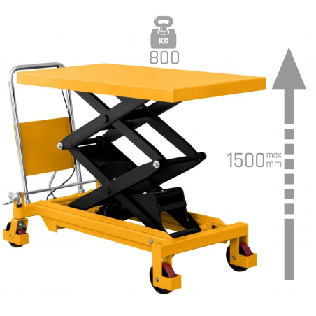 Wózek nożycowy platformowy TA8015 (udźwig 800 kg, podnoszenie 1500 mm)