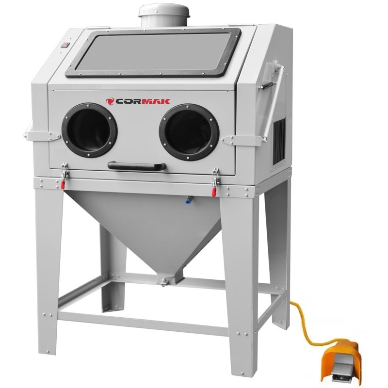 Jateadora com cabine de 350 L – abertura superior, para perfis KDP350TOPPLUS + sistema de exaustão DC15