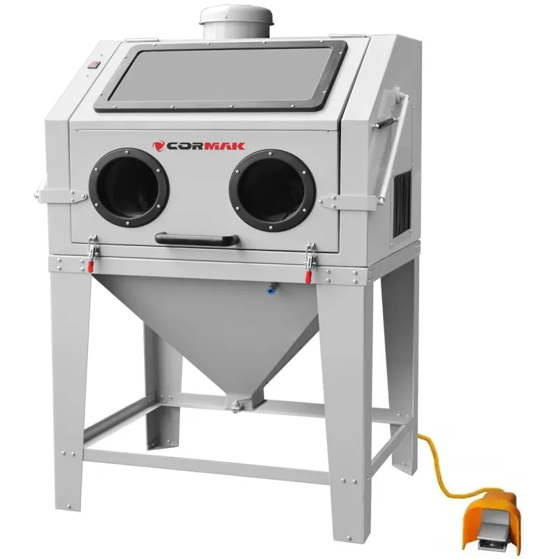 Jateadora com cabine de 350 L – abertura superior, para perfis KDP350TOPPLUS + sistema de exaustão DC15