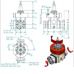 Unidade CNC ISO30 1xER32 + serra H6314H0402
