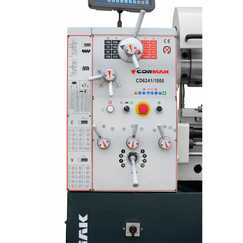 Torno universal convencional CORMAK 410 x 1000 com 3 leitores digitais