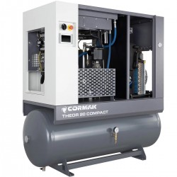 Compressor de parafuso com secador, inversor e depósito de 500 L - THEOR 20 COMPACT - 15 kW - 2000 L/min.