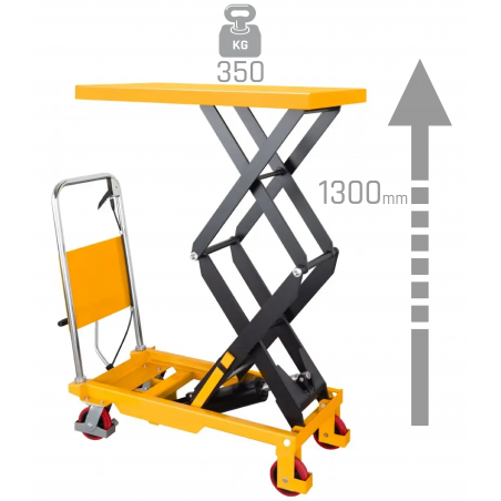 Wózek nożycowy platformowy TA3510 (udźwig 350 kg, podnoszenie 1390 mm)