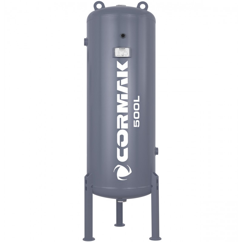 Reservatório vertical de ar comprimido para compressor, 16 bar, 500 L + acessórios