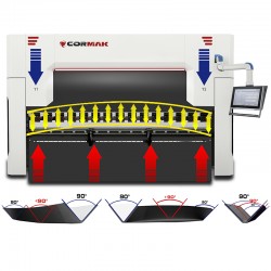 Prancha de dobra hidráulica CORMAK CNC ULTIMATE 4+1 SERVO 250×3200 DA-53TX