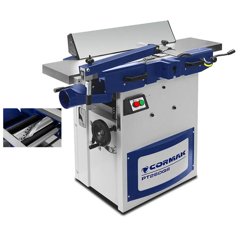 Plaina-calibradora CORMAK PT260QS com eixo espiral