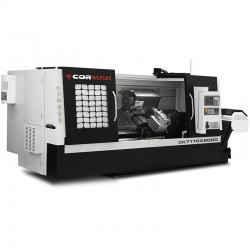 TORNO CNC CK7160X3000 COM MANDRIL HIDRÁULICO PARA 12 FERRAMENTAS E CONTROLADOR SIEMENS SINUMERIK 808D