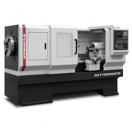 TORNO CNC PARA TUBOS CORMAK CKT1000, passagem do fuso de 270 mm, SIEMENS SINUMERIK