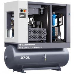 Compressor de parafuso com secador THEOR 10 COMPACT - 7,5 kW - 950 l/min. reservatório de 270 l