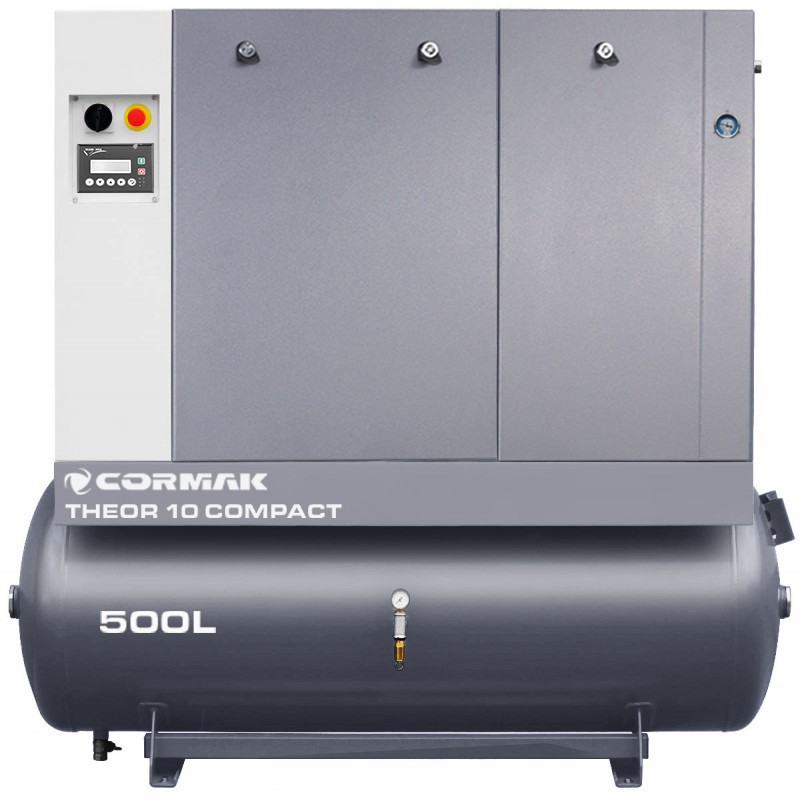 Compressor de parafuso com secador THEOR 10 COMPACT - 7,5 kW - 950 l/min. reservatório de 500 l