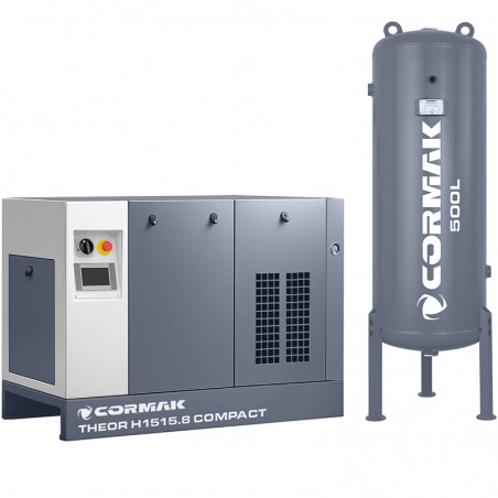 Kompresor wysokociśnieniowy sprężarka śrubowa 15kW 15,8bar COMPACT z osuszaczem i zbiornikiem 500L do wycinarek laserowych FIBER