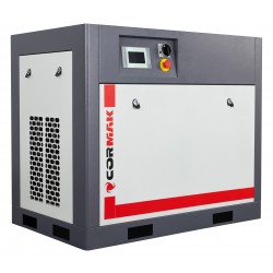 Sprężarka śrubowa z falownikiem THEOR 20 - 15kW - 2000 L/min. + Osuszacz ziębniczy N20S + Zbiornik ciśnieniowy pionowy 500 L