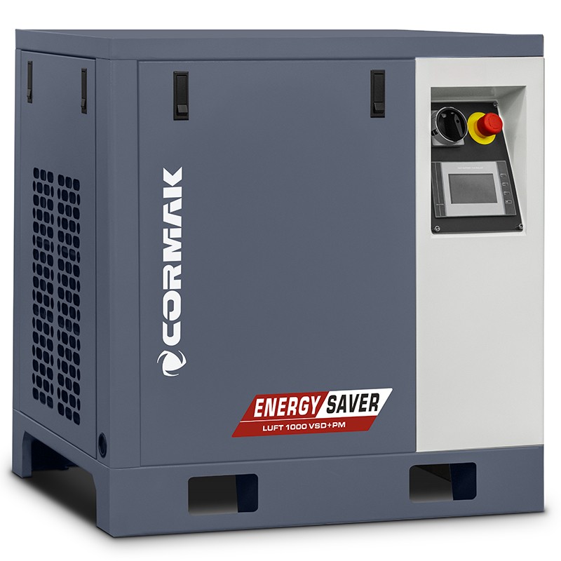Compressor de parafuso CORMAK LUFT 1000 VSD+PM - 10 bar - 950 l/min. 7,5 kW - 400 V