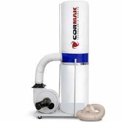 Aspirador de serradura, aparas e pó CORMAK FM 300 230 V + mangueira antiestática de 3 m