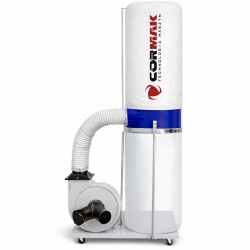 Aspirador de serradura, aparas e pó CORMAK FM 300 230 V + mangueira antiestática de 3 m