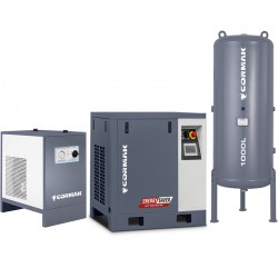 Sprężarka śrubowa LUFT 1000 VSD+PM - 7,5kW - 950L/min. + Osuszacz ziębniczy N10S + Zbiornik ciśnieniowy pionowy 1000 L