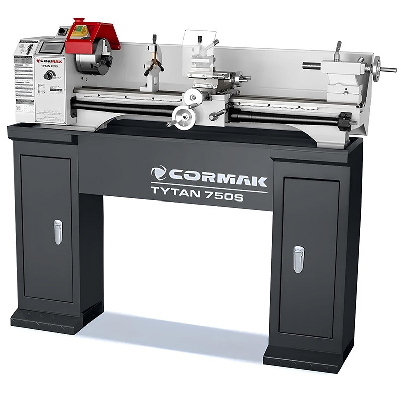 Torno universal convencional CORMAK TYTAN 220x750S VARIO 230 V com base