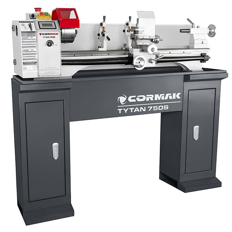 Torno universal convencional CORMAK TYTAN 220x750S VARIO 230 V com base