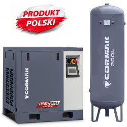 Compressor de parafuso LUFT 700 VSD + PM - 5,5 kW - 650 l/min. + Reservatório de pressão vertical de 200 l
