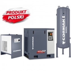 Sprężarka śrubowa LUFT 700 VSD+PM - 5,5kW - 650L/min. + Osuszacz ziębniczy N10S + Zbiornik ciśnieniowy pionowy 500 L