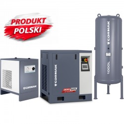 Sprężarka śrubowa LUFT 1000 VSD+PM - 7,5kW - 950L/min. + Osuszacz ziębniczy N10S + Zbiornik ciśnieniowy pionowy 1000 L