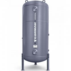 Reservatório vertical de ar comprimido para compressor, 11 bar, 2000 L + acessórios