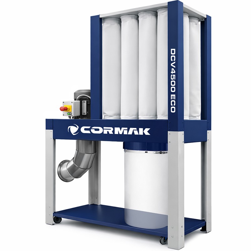 Aspirador industrial para poeiras e aparas de madeira CORMAK DCV4500E