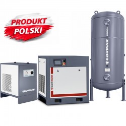 Sprężarka śrubowa z falownikiem THEOR 30 - 22kW - 3200 L/min. + Osuszacz ziębniczy N30S + Zbiornik ciśnieniowy pionowy 2000L