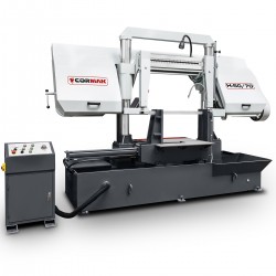 Serra de fita industrial semiautomática de duas colunas, serra de fita para metal CORMAK H-50/70