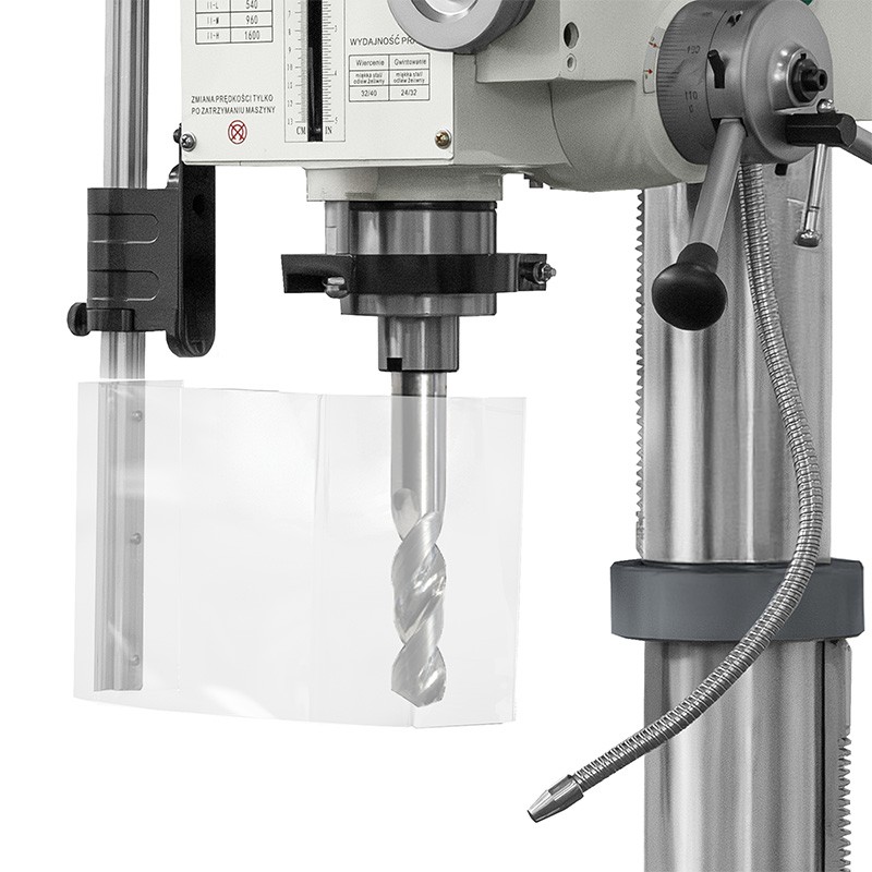 Perfuradora industrial com engrenagem CORMAK ZS-40B com avanço automático + conjunto de mandris para roscar