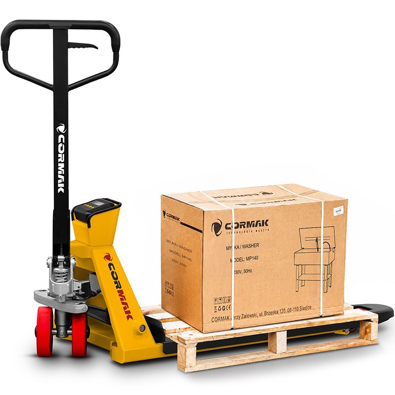 Wózek paletowy z wagą elektroniczną CORMAK SP2500E2 (udźwig 2500kg)