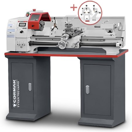 Torno universal convencional CORMAK TYTAN 250x750 Vario 230 V