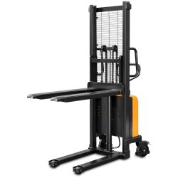Empilhador de paletes semi-elétrico com mastro B1516 (capacidade de carga de 1500 kg, altura de elevação de 1600 mm)