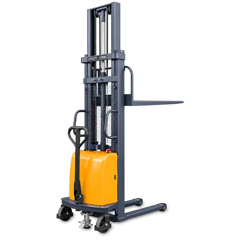 Empilhador de paletes semi-elétrico com mastro B1533 (capacidade de carga de 1500 kg, altura de elevação de 3300 mm)