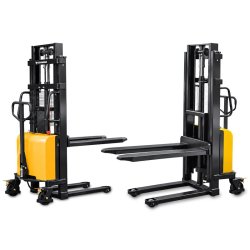 Empilhador de paletes semi-elétrico com mastro B1025 (capacidade de carga de 1000 kg, altura de elevação de 2500 mm)