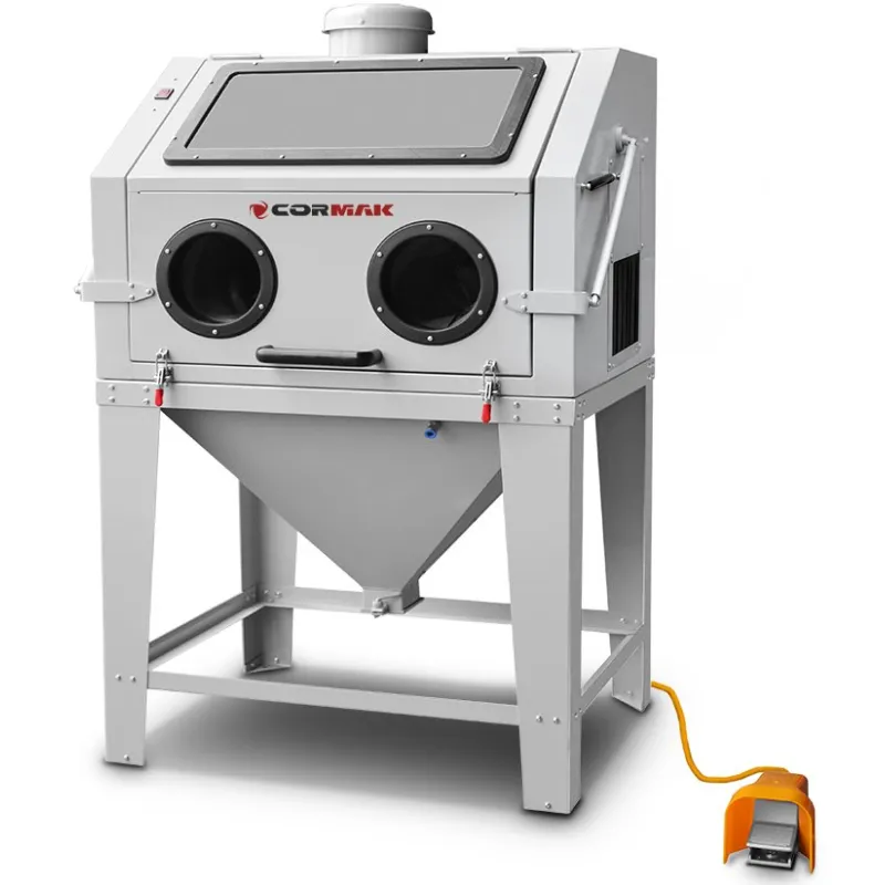 Jateadora com cabine de 350 L – abertura superior, para perfis KDP350TOPPLUS + sistema de exaustão DC15