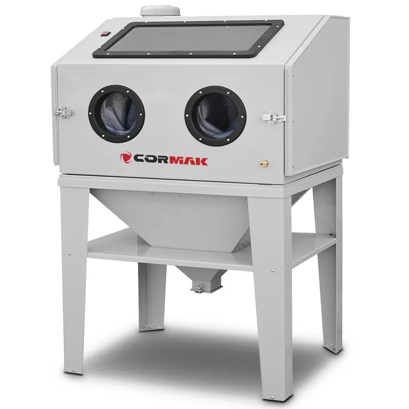 Máquina de jateamento com cabine de 350 L - abertura lateral KDP350 + sistema de exaustão DC15