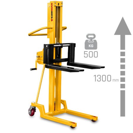 Empilhador de paletes com mastro L513 (capacidade de carga de 500 kg, altura de elevação de 1300 mm)